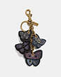 Butterfly Cluster Bag Charm With Snakeskin Detail