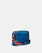 COACH®,ACADEMY CROSSBODY WITH VARSITY ZIPPER,n/a,Small,Silver/Pacific,Angle View