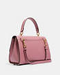 COACH®,TILLY TOP HANDLE SATCHEL,Leather,Gold/ROSE,Angle View