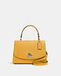 COACH®,TILLY TOP HANDLE SATCHEL,Leather,QB/HONEY,Front View