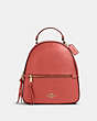 COACH®,JORDYN BACKPACK,Leather,Large,Office,Gold/Bright Coral,Front View