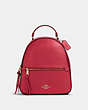 COACH®,JORDYN BACKPACK,Leather,Large,Office,Gold/Electric Pink,Front View