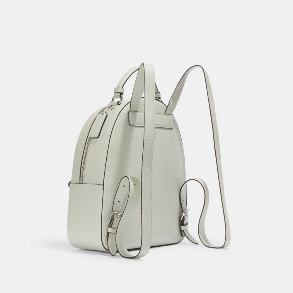 COACH®,JORDYN BACKPACK,Large,Office,Silver/Light Sage,Angle View