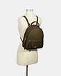 COACH®,JORDYN BACKPACK,Leather,Large,Office,Silver/Cargo Green,Alternate View
