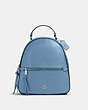 COACH®,JORDYN BACKPACK,Leather,Large,Office,Silver/Slate,Front View