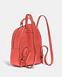 COACH®,JORDYN BACKPACK,Leather,Large,Office,Silver/Tangerine,Angle View