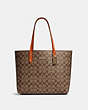 COACH®,TOWN TOTE IN SIGNATURE CANVAS,pvc,Gold/Khaki Sedona,Front View