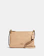 COACH®,MIA CROSSBODY,Leather,Gold/Taupe,Front View
