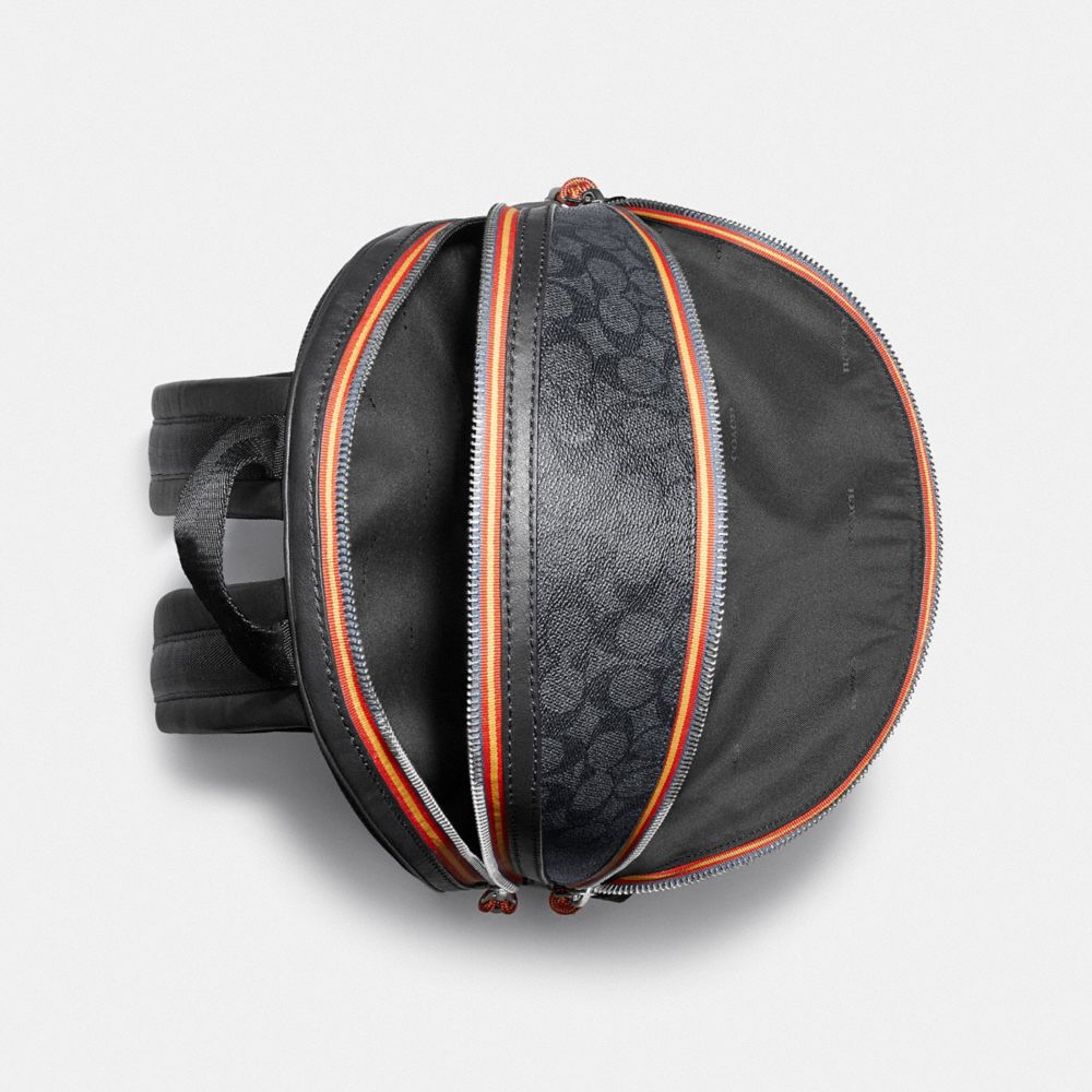 Academy Backpack In Signature Canvas With Varsity Zipper