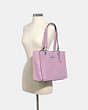 COACH®,JES TOTE,Leather,Large,Silver/LILAC,Alternate View