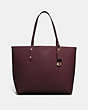 COACH®,CENTRAL TOTE 39,Smooth Leather,Large,Gold/Vintage Mauve,Front View