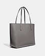 COACH®,CENTRAL TOTE 39,Smooth Leather,Large,Gunmetal/Heather Grey,Angle View