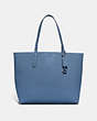 COACH®,CENTRAL TOTE 39,Smooth Leather,Large,Gunmetal/Stone Blue,Front View