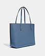 COACH®,CENTRAL TOTE 39,Smooth Leather,Large,Gunmetal/Stone Blue,Angle View