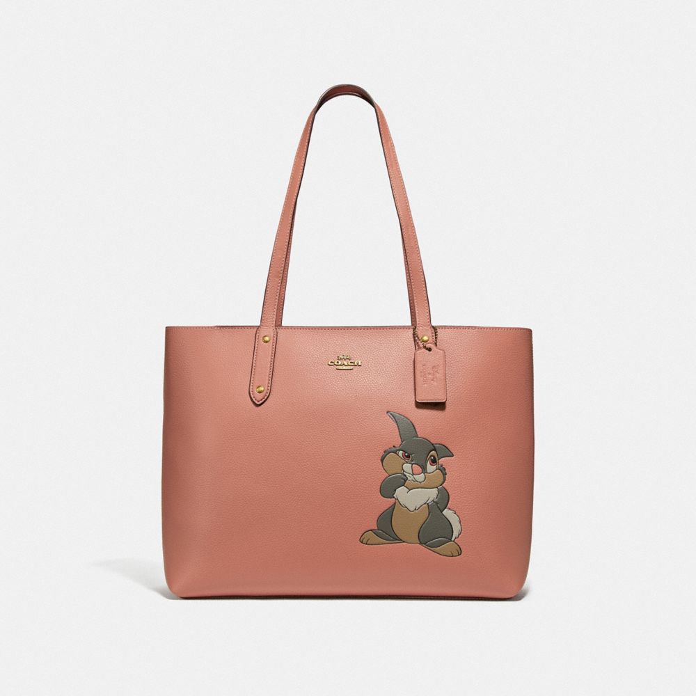 Disney X Coach Central Tote With Zip With Thumper Motif