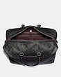 COACH®,TREKKER BAG IN SIGNATURE CANVAS,X-Large,Black Copper Finish/Black/Black/Oxblood,Inside View,Top View