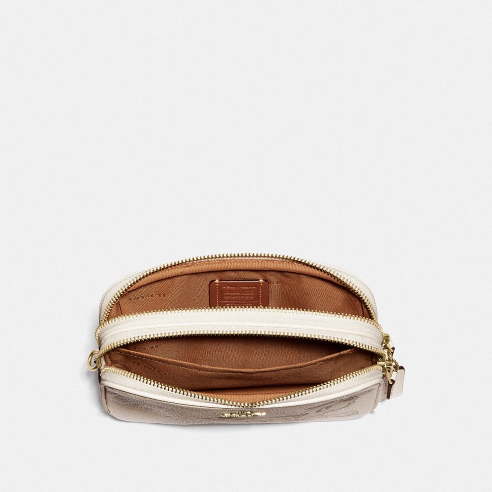 Disney X Coach Sadie Crossbody Clutch With Dalmatian Motif