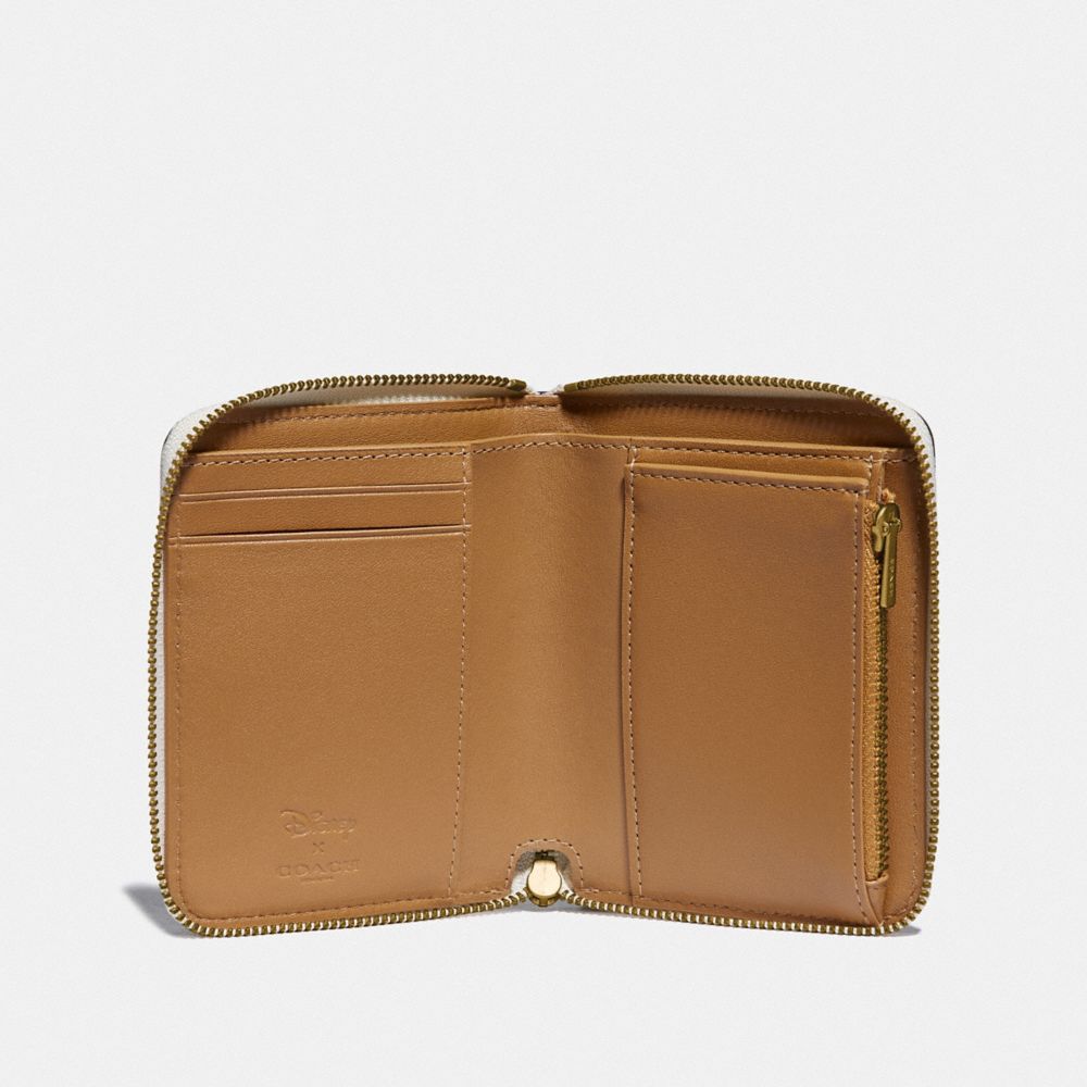 Petit portefeuille zippé Disney X Coach avec imprimé dalmatien mixte