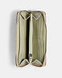 COACH®,ACCORDION ZIP WALLET IN SIGNATURE CANVAS,pvc,Silver/Light Khaki/Pale Green,Inside View,Top View
