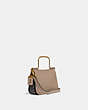 COACH®,ELLIE CROSSBODY WITH RIVETS,Glovetan Leather,Small,Brass/Stone B,Angle View