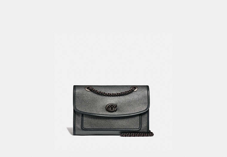 COACH®,PARKER,Pebble Leather,Medium,Pewter/Metallic Graphite,Front View image number 0
