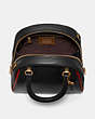 COACH®,MARLEIGH SATCHEL,Leather,Large,Brass/Black,Inside View,Top View