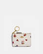 COACH®,MINI SKINNY ID CASE WITH VINTAGE ROSEBUD PRINT,Coated Canvas,Gold/Chalk Multi,Front View