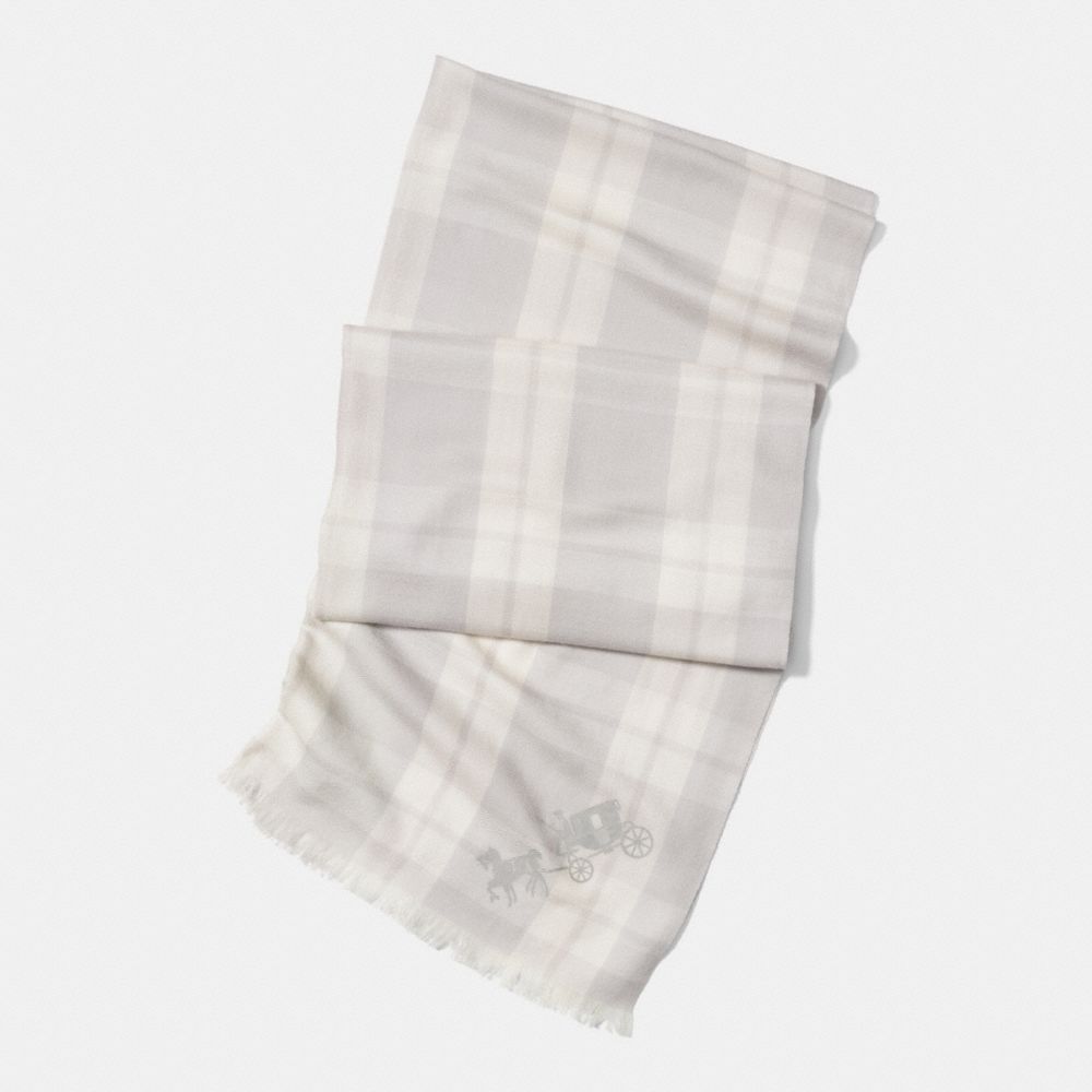 Mount Plaid Oblong Scarf