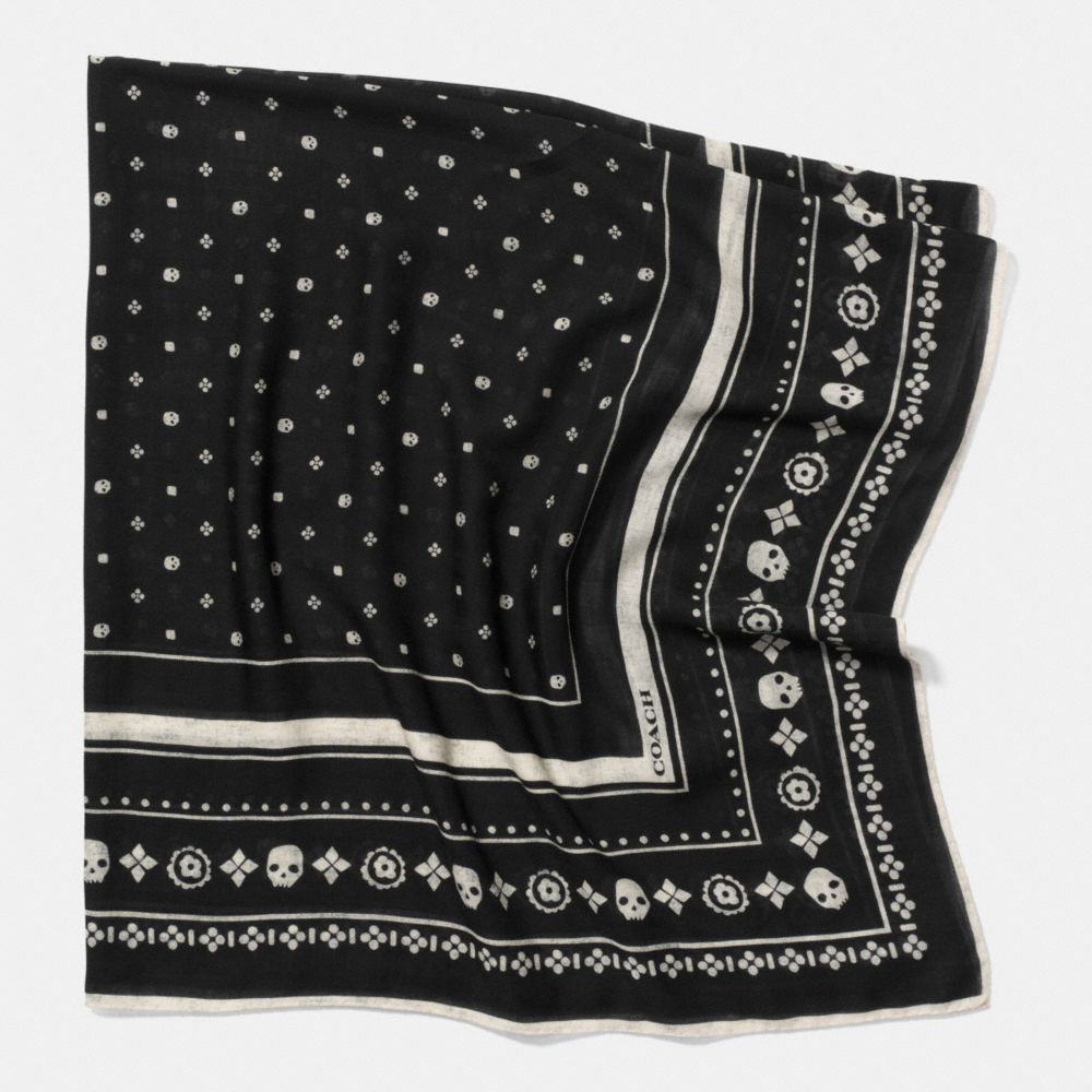 Skulls Wool Foulard Oversize Square