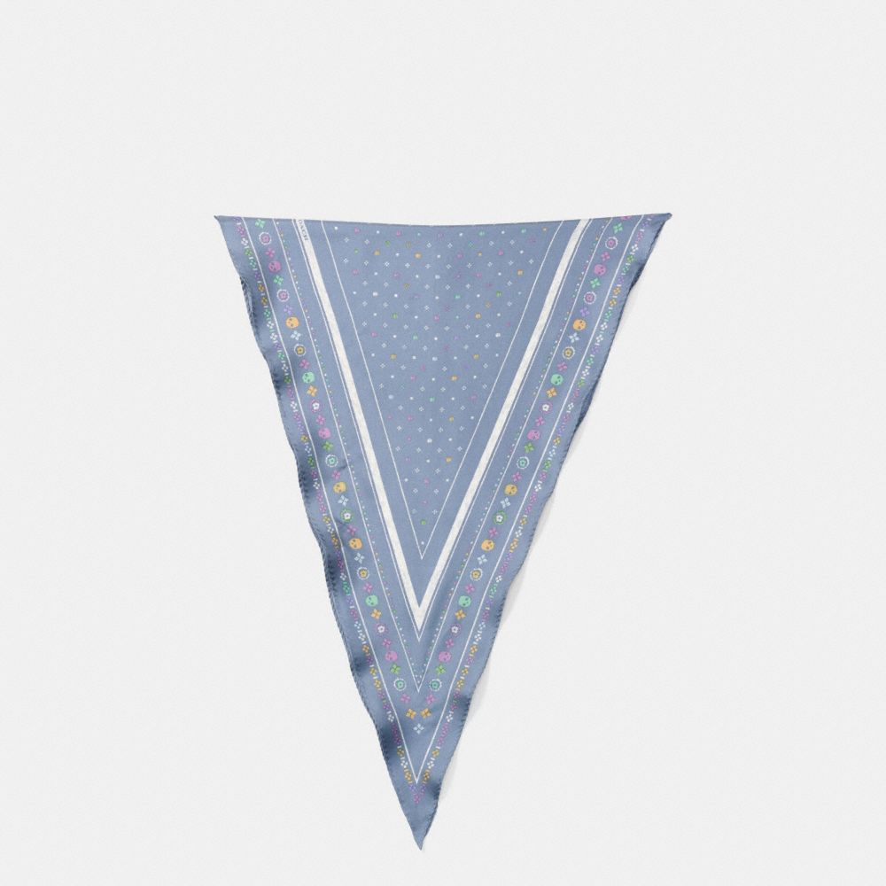 Floral Silk Diamond Scarf