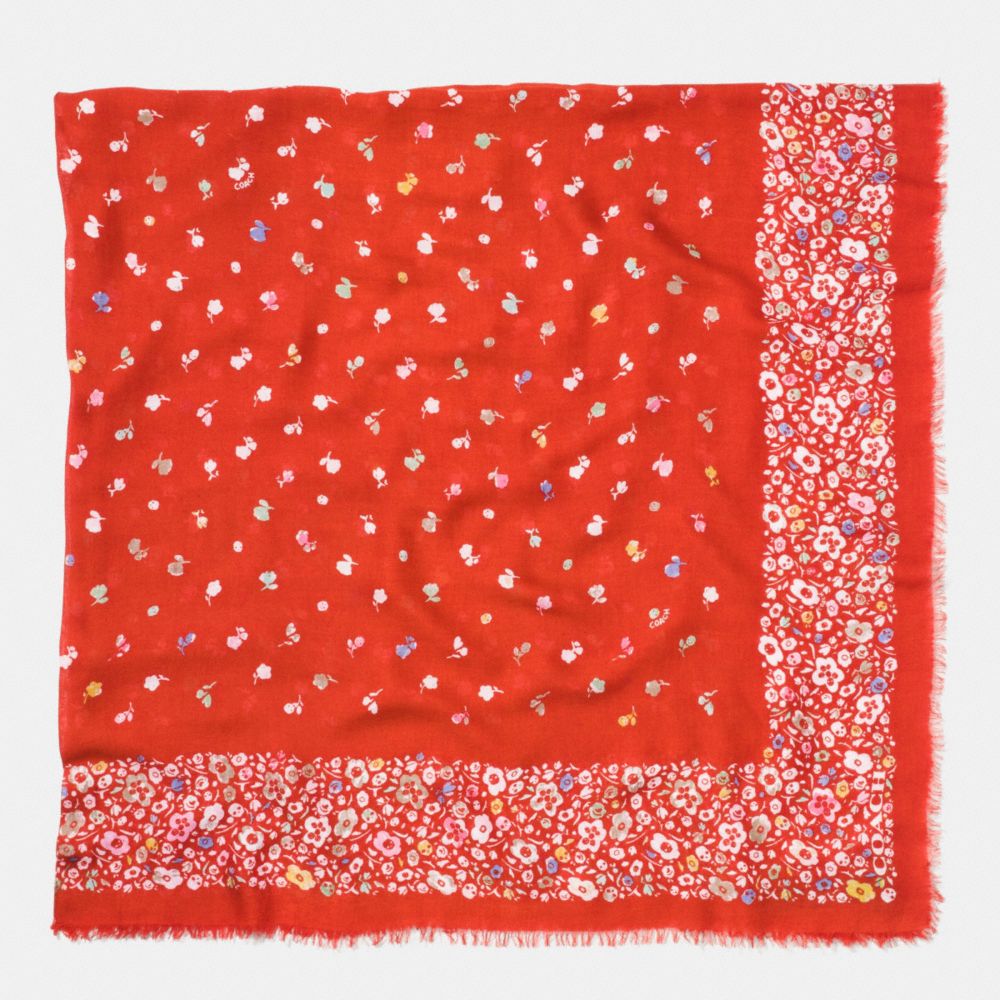 Floral Woven Oversized Square Scarf