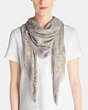 COACH®,FLORAL WOVEN OVERSIZED SQUARE SCARF,Modal Cashmere Blend,NEUTRAL MULTI,Angle View