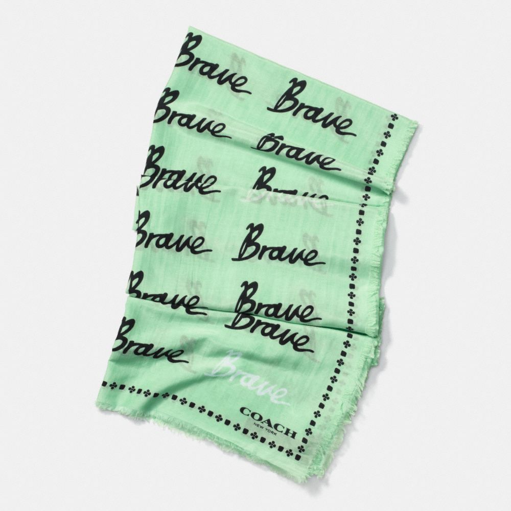 Brave Script Woven Shawl | COACH® | COACH®