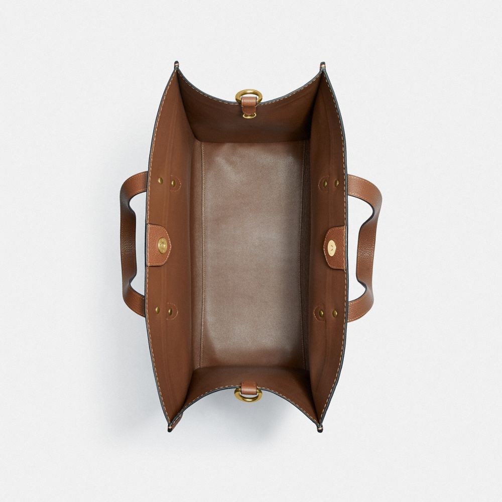 COACH®,Field Tote Bag 40 With Coach Badge,,Inside View,Top View
