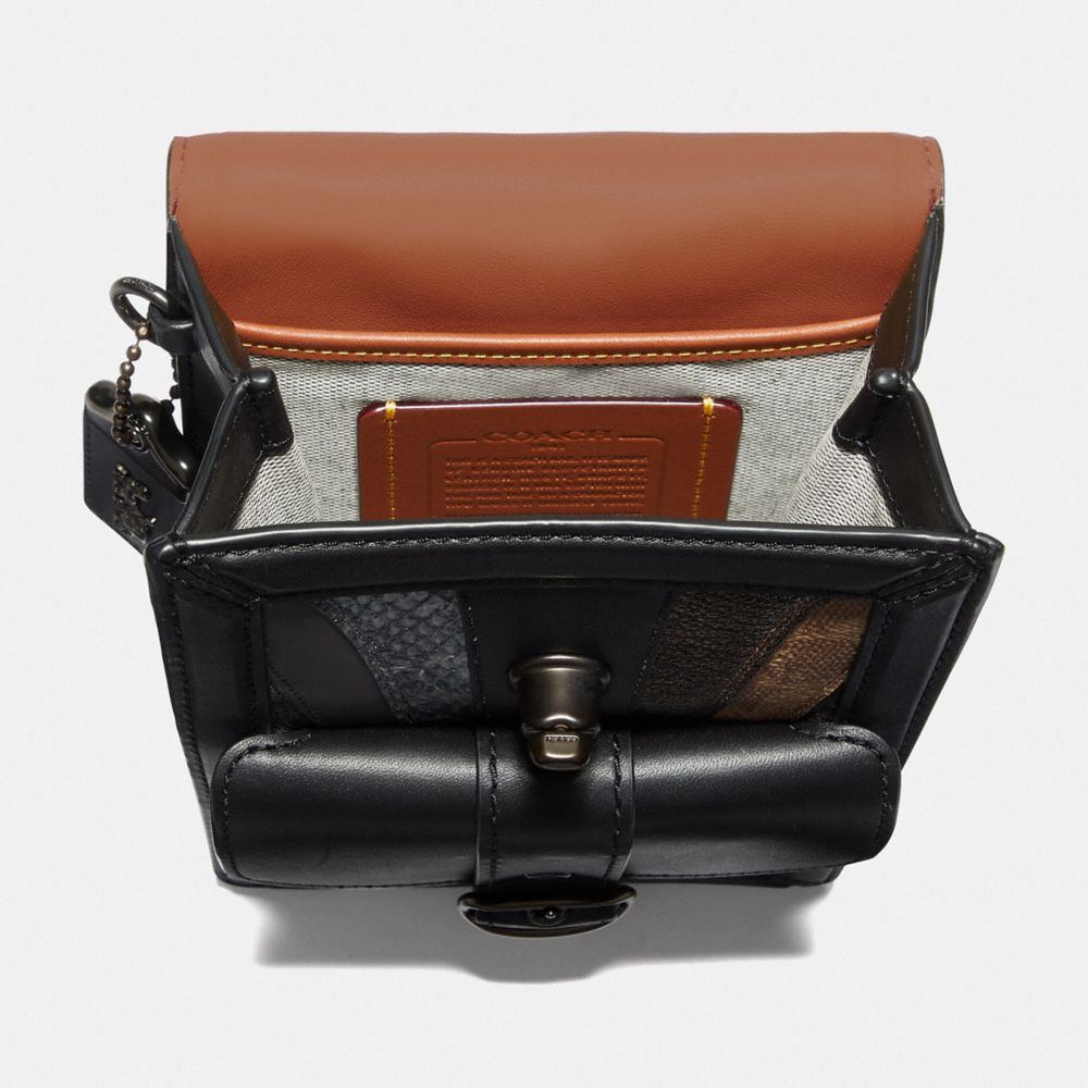 Riley Crossbody With Wave Patchwork And Snakeskin Detail