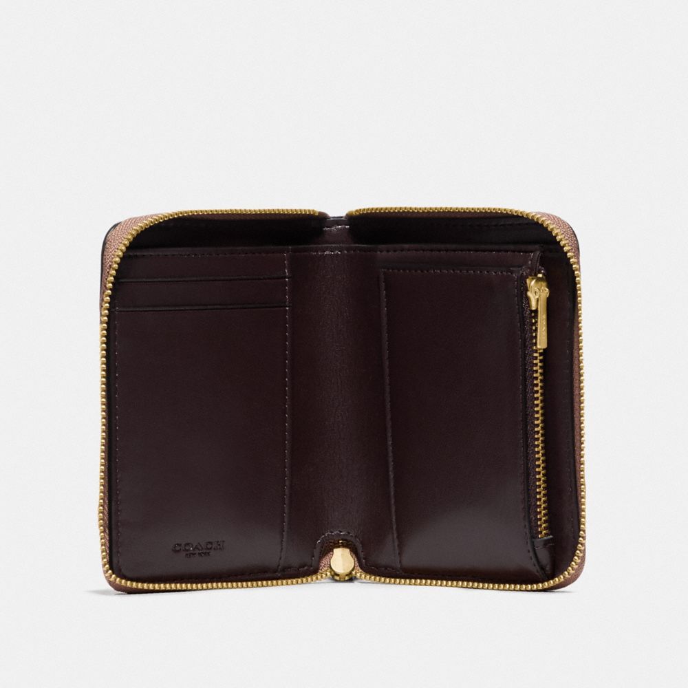 Wizard Of Oz Boxed Small Zip Around Wallet In Signature Canvas With Patches