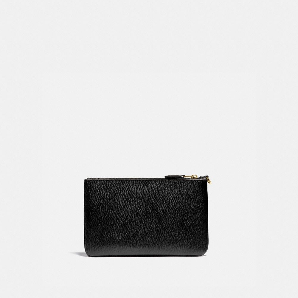 COACH®,Cuir galet,Doré/Noir,Back View