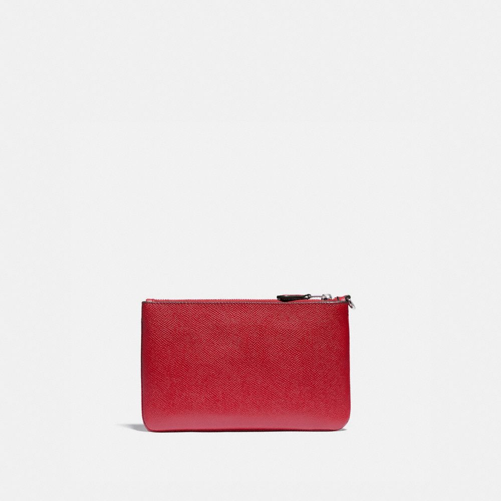 COACH®,Cuir galet,Pomme Rouge/Argenté,Back View
