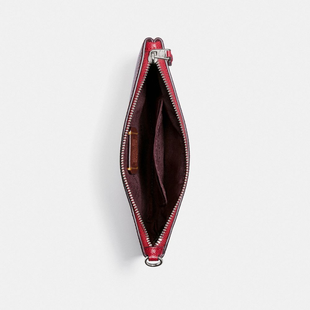 COACH®,Cuir galet,Pomme Rouge/Argenté,Inside View,Top View