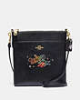 COACH®,WIZARD OF OZ KITT MESSENGER CROSSBODY WITH MOTIF,Pebble Leather,Mini,Gold/Black,Front View