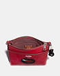 COACH®,WIZARD OF OZ KITT MESSENGER CROSSBODY WITH MOTIF,Pebble Leather,Mini,Silver/Red Apple,Inside View,Top View