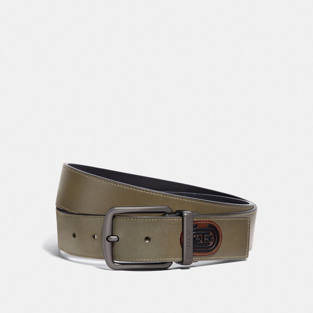 COACH®,Harness Buckle Cut To Size Reversible Belt, 38 Mm,,Front View