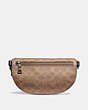 COACH®,BELT BAG WITH SIGNATURE CANVAS DETAIL AND SOUVENIR PINS,Coated Canvas,Pewter/Tan Mist,Back View