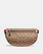 COACH®,BELT BAG WITH SIGNATURE CANVAS DETAIL AND SOUVENIR PINS,Coated Canvas,Pewter/Tan Red Apple,Back View