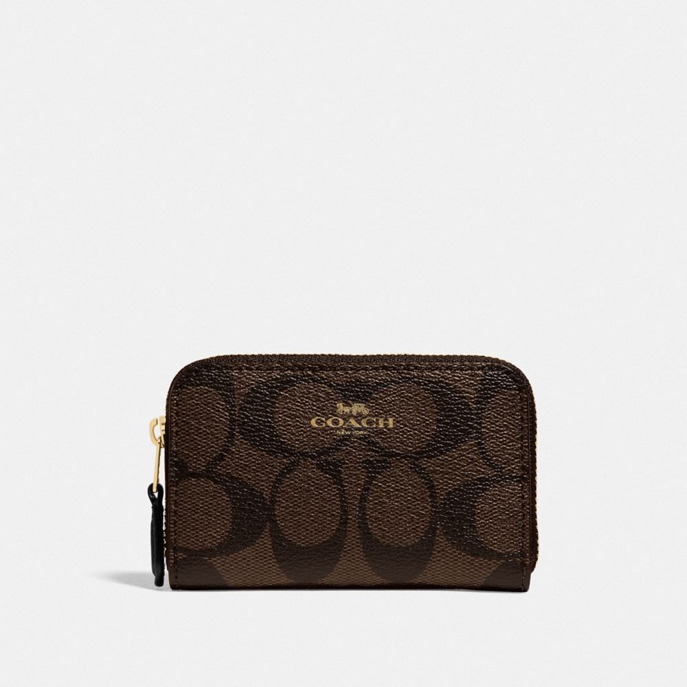 COACH Outlet Zip Around Coin Case In Signature Canvas