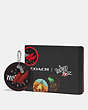 COACH®,WIZARD OF OZ BOXED RUBY SLIPPERS HANGTAG,Leather,Silver/Black,Front View