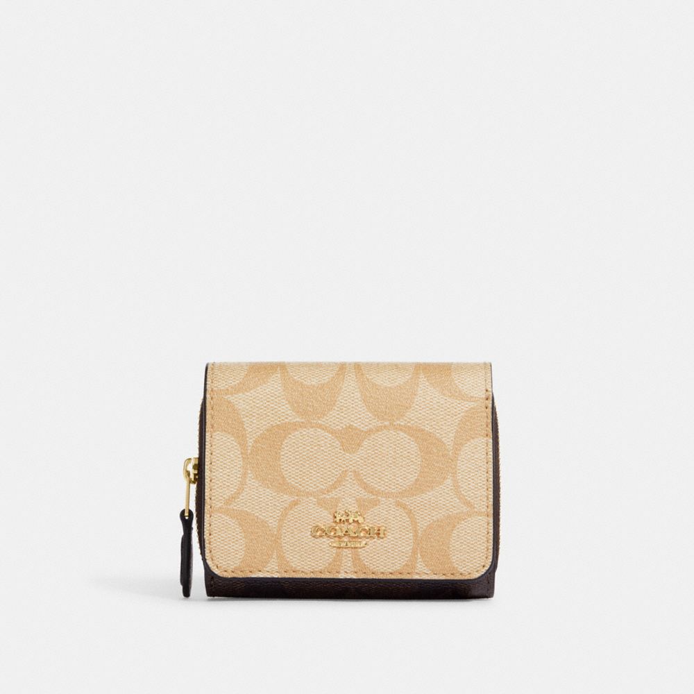 Coach signature trifold small wallet 