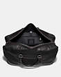 COACH®,TREKKER 52,Pebbled Leather,X-Large,Travel,Gunmetal/Black,Inside View,Top View