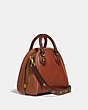 COACH®,MARLEIGH SATCHEL 20 IN COLORBLOCK,Leather,Medium,Brass/1941 Saddle Multi,Angle View