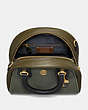 COACH®,MARLEIGH SATCHEL IN COLORBLOCK WITH COACH PATCH,Leather,Large,Brass/Kelp Multi,Inside View,Top View